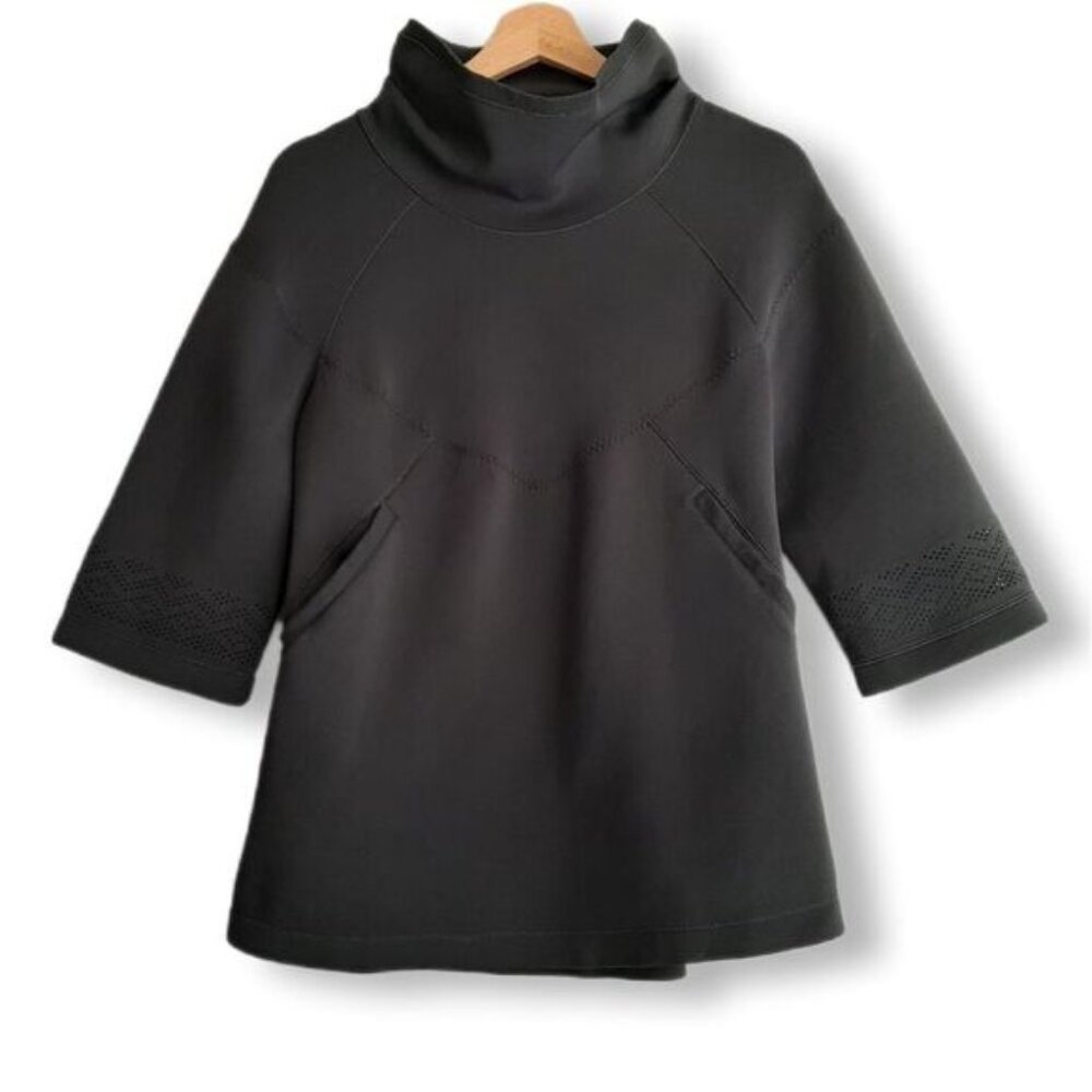 IVIVVA by Lululemon Black Pulse Jam Poncho Mock Neck Pullover Top Kids Sz 14